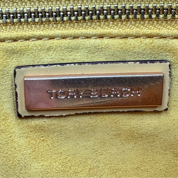 🆕 TORY BURCH 🧿 NWOT T Monogram Embossed Studio, Golden Sunset - AUTHENTICATED - Picture 9 of 16